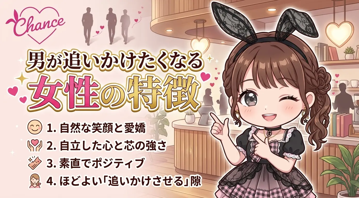 男が追いかけたくなる女性の特徴｜LINE・デート・距離感の違い